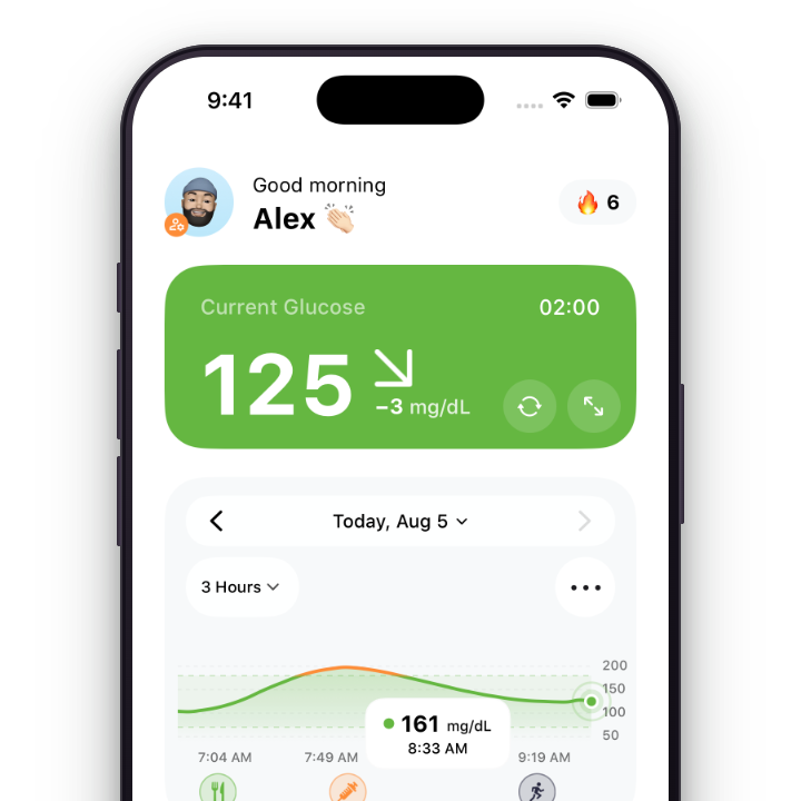 Sugar Sense app on iPhone